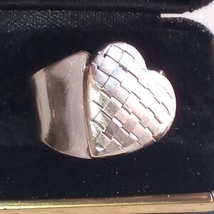 Vintage Milor Italy 14k White Gold Ring